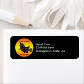 ウィッチジャスト飛んでいるルハロウィーン住所 シール (インサイチュ)