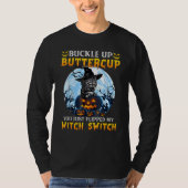 ウィッチスイッチを押したね! 怖い魔女の帽子 C Tシャツ (正面)