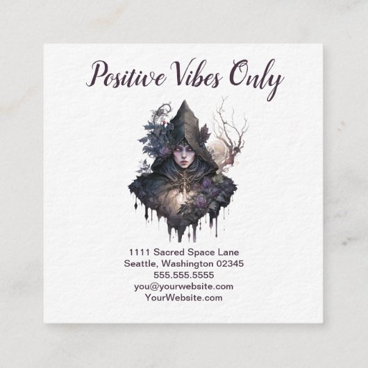 ウィッチスクエアビジネスカード スクエア名刺 (裏面)