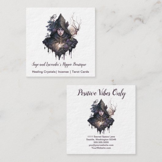 ウィッチスクエアビジネスカード スクエア名刺 (正面/裏面)