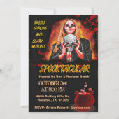 ウィッチスプクトカキュラーアダルトハロウィーン招待状 招待状 (正面)