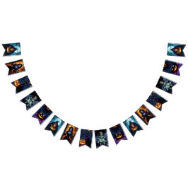 ウィッチズとワーロックハローウィンパーティ バンティングフラッグ