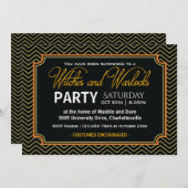 ウィッチズとワーロックハローウィンパーティ 招待状 (正面/裏面)