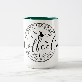 ウィッチズはコーヒーを醸造する。ハロウィン不気味2022マグカップ ツートーンマグカップ