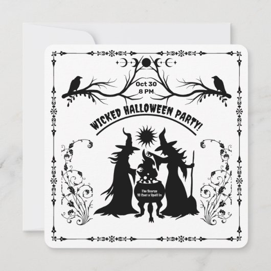 ウィッチズインザウッズハローウィンパーティ招待状 (裏面)
