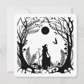ウィッチズインザウッズハローウィンパーティ招待状 (正面)