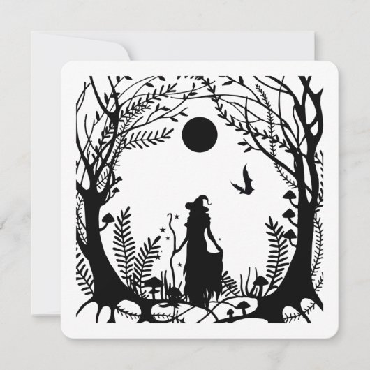 ウィッチズインザウッズハローウィンパーティ招待状 (正面)