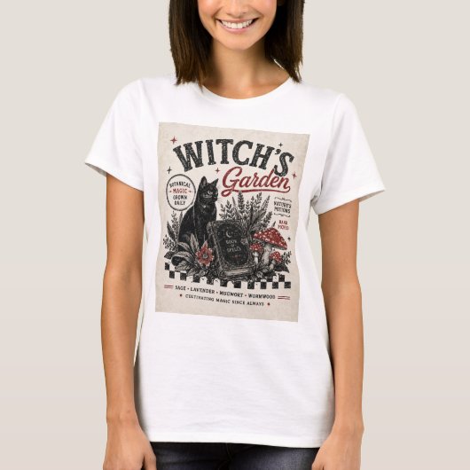 ウィッチズガーデン・ハロウィーン・レトロ Tシャツ (正面)