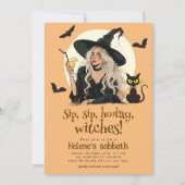 ウィッチズガールズナイトアダルトハローウィンパーティ 招待状 (正面)
