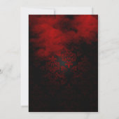 ウィッチズギャザリングレッド&ブラックダマスク招待状 招待状 (裏面)