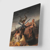 ウィッチズサブバスバイフランシスコデゴヤ スクエア壁時計 (傾斜)