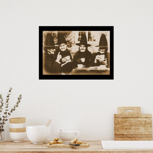 ウィッチズティーパーティーセピア ポスター (キッチン)