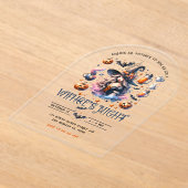 ウィッチズナイトハローウィンパーティ招待状 アクリル招待状 (レイダウン)