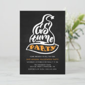 ウィッチズハットタイポグラフィハローウィンパーティ 招待状 (スタンド正面)