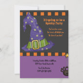 ウィッチズハットハローウィンパーティ招待状 招待状 (正面)
