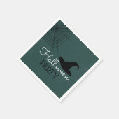 ウィッチズハット&くもの巣,ハローウィンパーティ スタンダードカクテルナプキン (角)