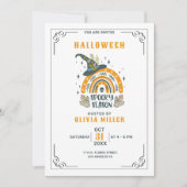 ウィッチズハット&レインボーミニマルハローウィンパーティ 招待状 (正面)