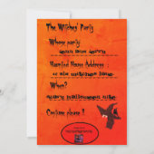 ウィッチズハローウィンパーティのアーティスト招待 招待状 (裏面)