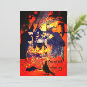 ウィッチズハローウィンパーティアートカルドロンバルチャズツリー 招待状 (スタンド正面)