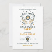 ウィッチズパワースポオキーハローウィンパーティ招待状 招待状 (正面)