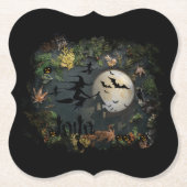 ウィッチズパーティー夜 ペーパーコースター (正面)