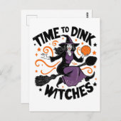 ウィッチズピックボール不気味ハロウィーンの時間 ポストカード (正面/裏面)