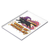 ウィッチズブラッククラシックキャットTシャツ ノートブック (左側)