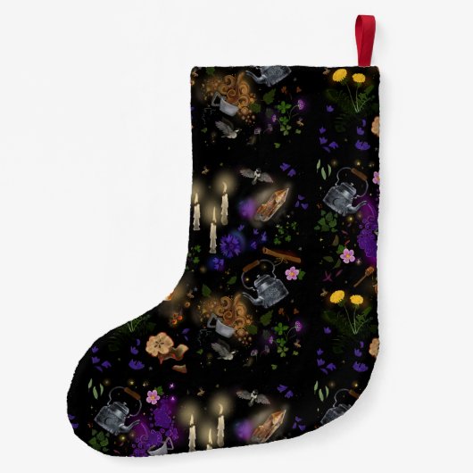 ウィッチズブリューティーアンドコテージコアパターン スモールクリスマスストッキング (裏面)