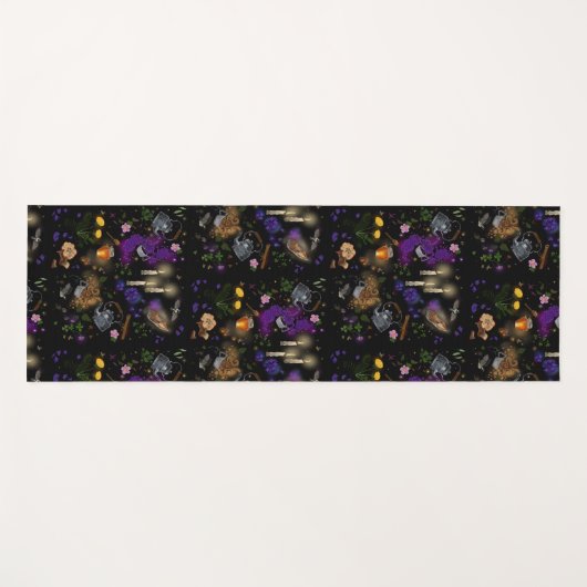 ウィッチズブリューティーアンドコテージコアパターン ヨガマット (正面(横))