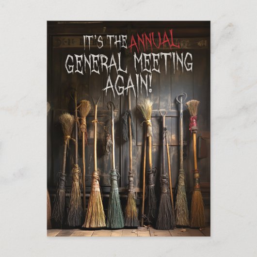 ウィッチズブルームズタウンミーティングハロウィーン招待状 ポストカード (正面)