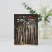 ウィッチズブルームズタウンミーティングハロウィーン招待状 ポストカード (スタンド正面)