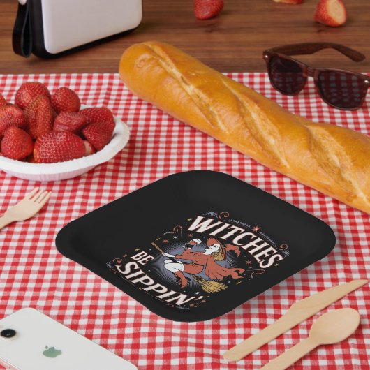 ウィッチズベシピンハロウィンホリデー不気味 ペーパープレート (ピクニック)