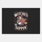 ウィッチズベシピンハロウィンホリデー不気味 ラッピングペーパーシート (正面)