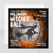 ウィッチズボールハローウィンパーティ招待状 招待状 (正面/裏面)