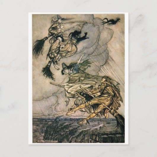 ウィッチズライドヴィンテージはがき ポストカード (正面)