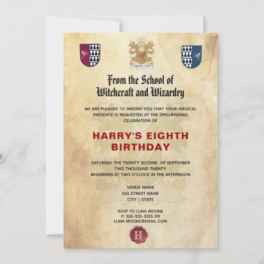 ウィッチズ・ウィザーズ・バースデーパーティー 招待状 (正面)
