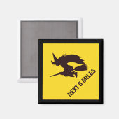 ウィッチゾーンサインマグネット – マイル(インペリアル) マグネット (正面/裏面)