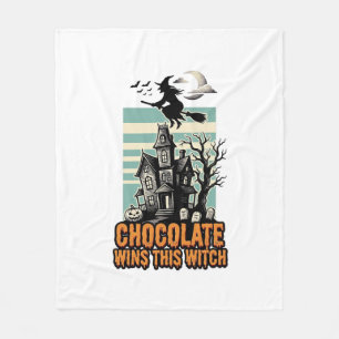 ウィッチチョコレートTシャツ スイートハロウィントリートデザイン フリースブランケット