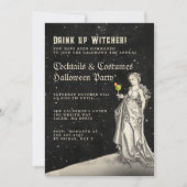 ウィッチテーマハロウィーンカクテルパーティー 招待状 (正面)