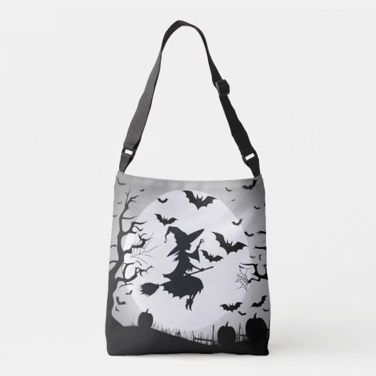 ウィッチテーマバッグゴシックスタイルハロウィーンバッグ クロスボディバッグ (裏面)