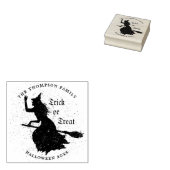 ウィッチトリックまたはトリートハロウィーングランジイラストレーション ラバースタンプ (押印)