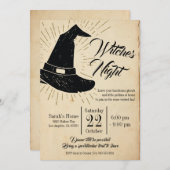 ウィッチナイトガールズナイトアウトハローウィンパーティ 招待状 (正面/裏面)