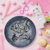 ウィッチナイトスカイハロウィーンを飲む ペーパープレート (パーティー)