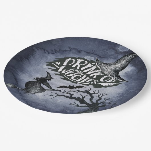 ウィッチナイトスカイハロウィーンを飲む ペーパープレート (アングル)