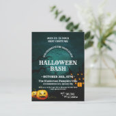 ウィッチハウスカボンプキンスフルムーンハロウィン招待状 ポストカード (スタンド正面)