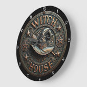 ウィッチハウスハロウィ不気味ーン ラージ壁時計 (傾斜)