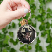 ウィッチハットとこうもりコースター キーホルダー (手)