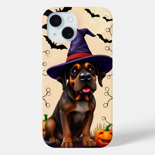 ウィッチハットにかわいい犬 Case-Mate iPhoneケース (裏面)
