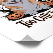 ウィッチハットの可愛いハロウィーンコーギ ポスター (角)