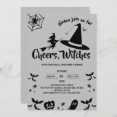 ウィッチハットカストメアダルトハローウィンパーティ 招待状 (正面/裏面)